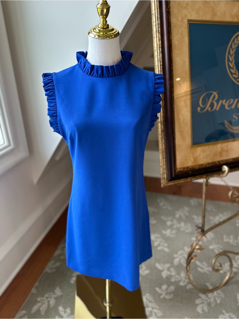 Alice + Olivia Royal Blue Ruffle Sleeve Dress sz 2
